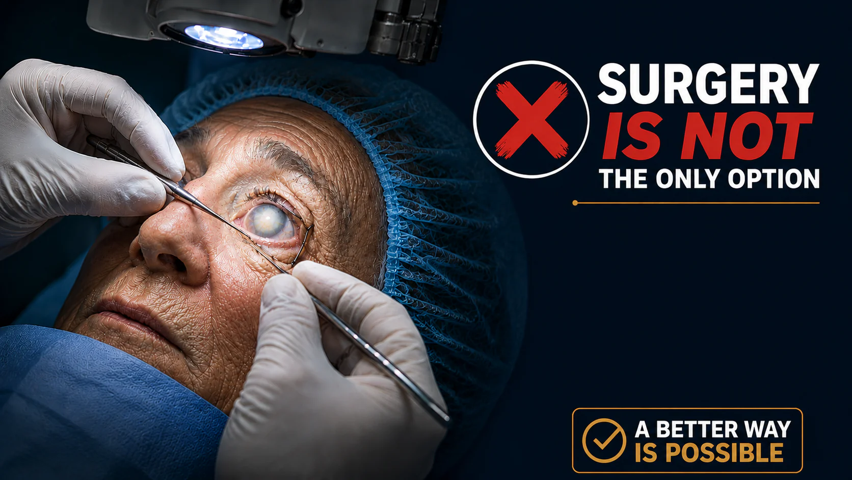 Dr. Ming Wang performing eye surgery